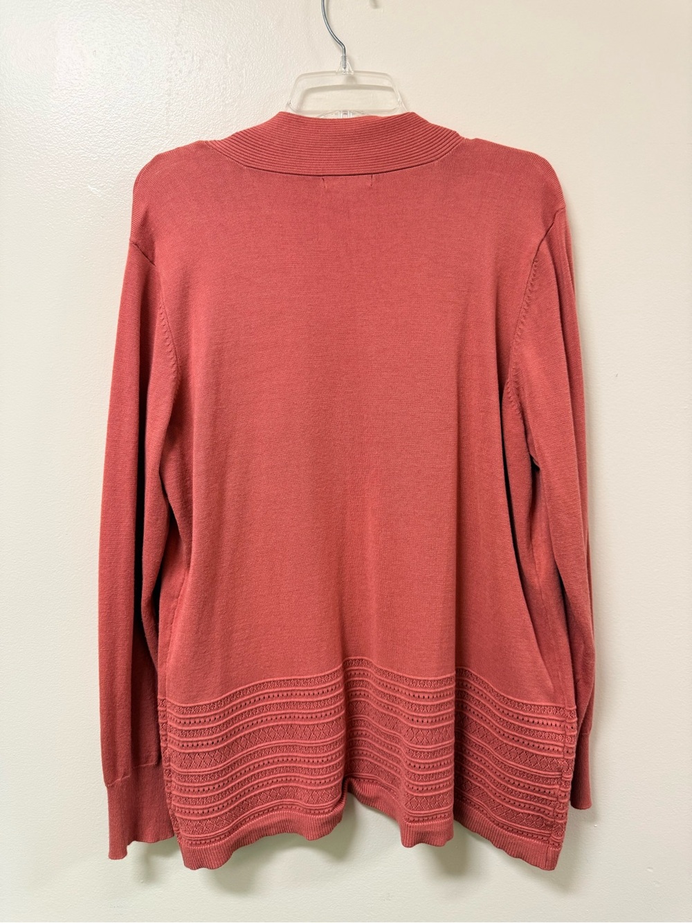 Coral Open-Front Knit Cardigan - Picture 5 of 5